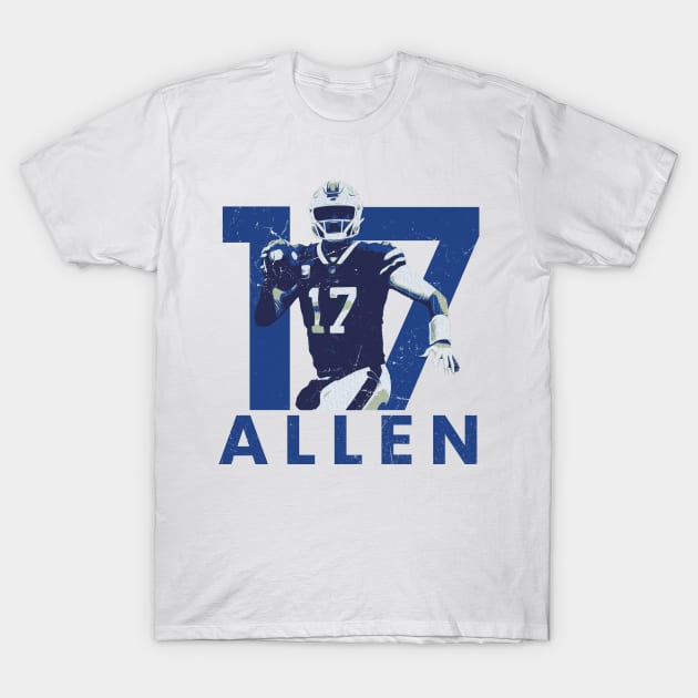 josh allen 17 T-Shirt by Thermul Bidean